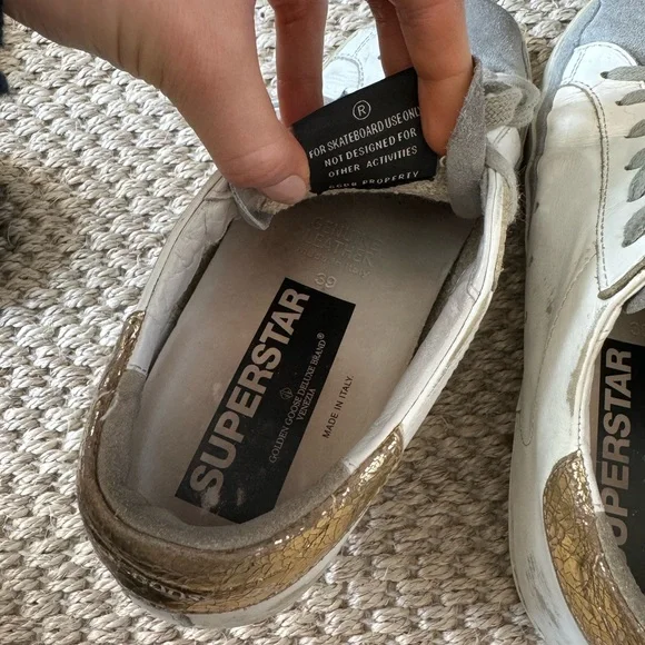 Golden Goose Superstar Sneakers with Blue and Gold 39 - Picture 4 of 4